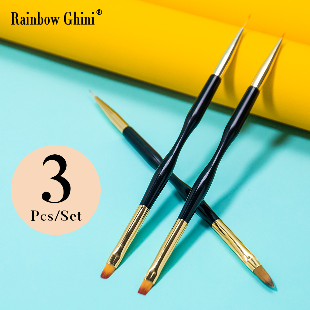 Rainbow Ghini 3Pcs/Set Dual He - огляд і ціна Detailing Brush Set