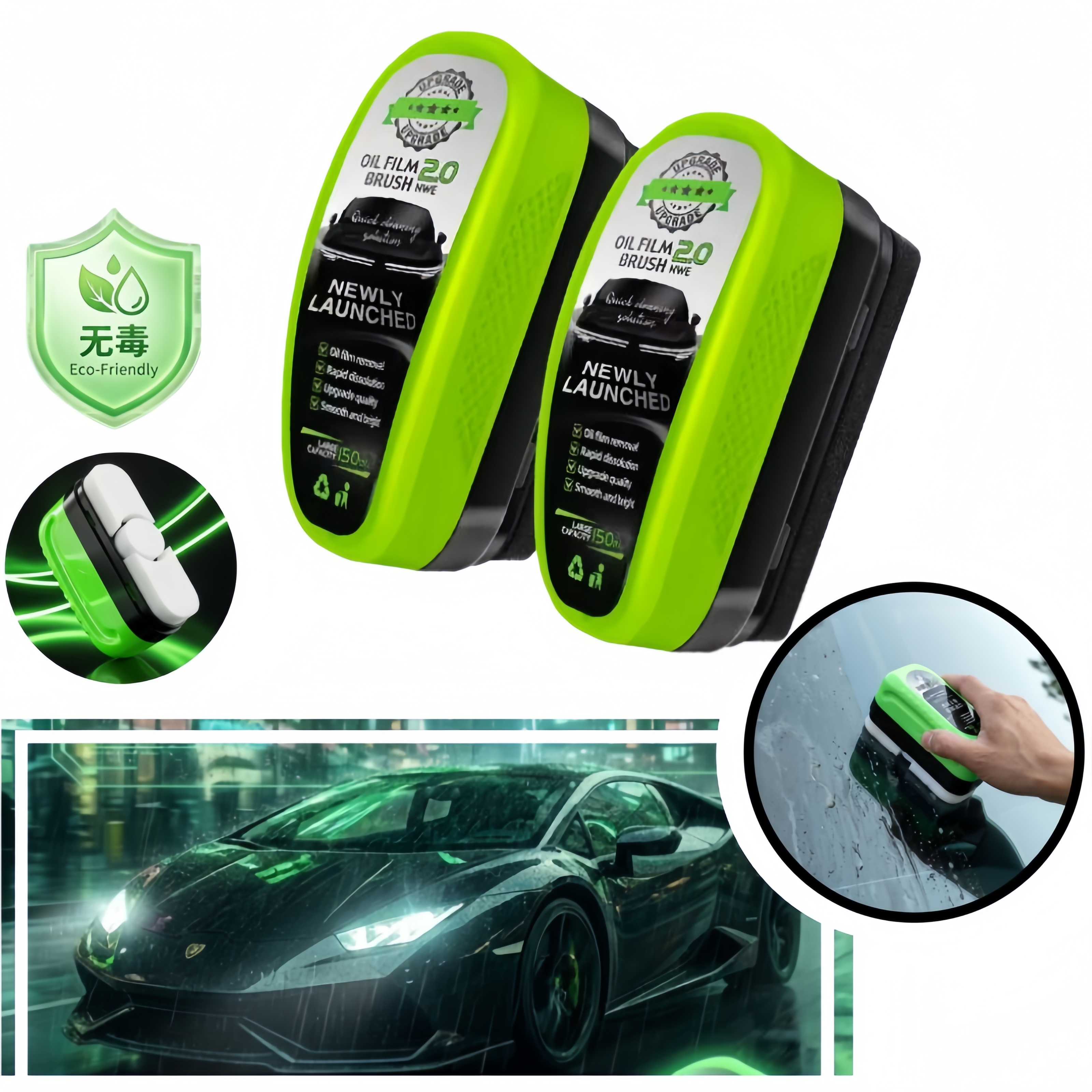 Non Toxic Car Glass Oil Film R - огляд і ціна Car Cleaning Brush