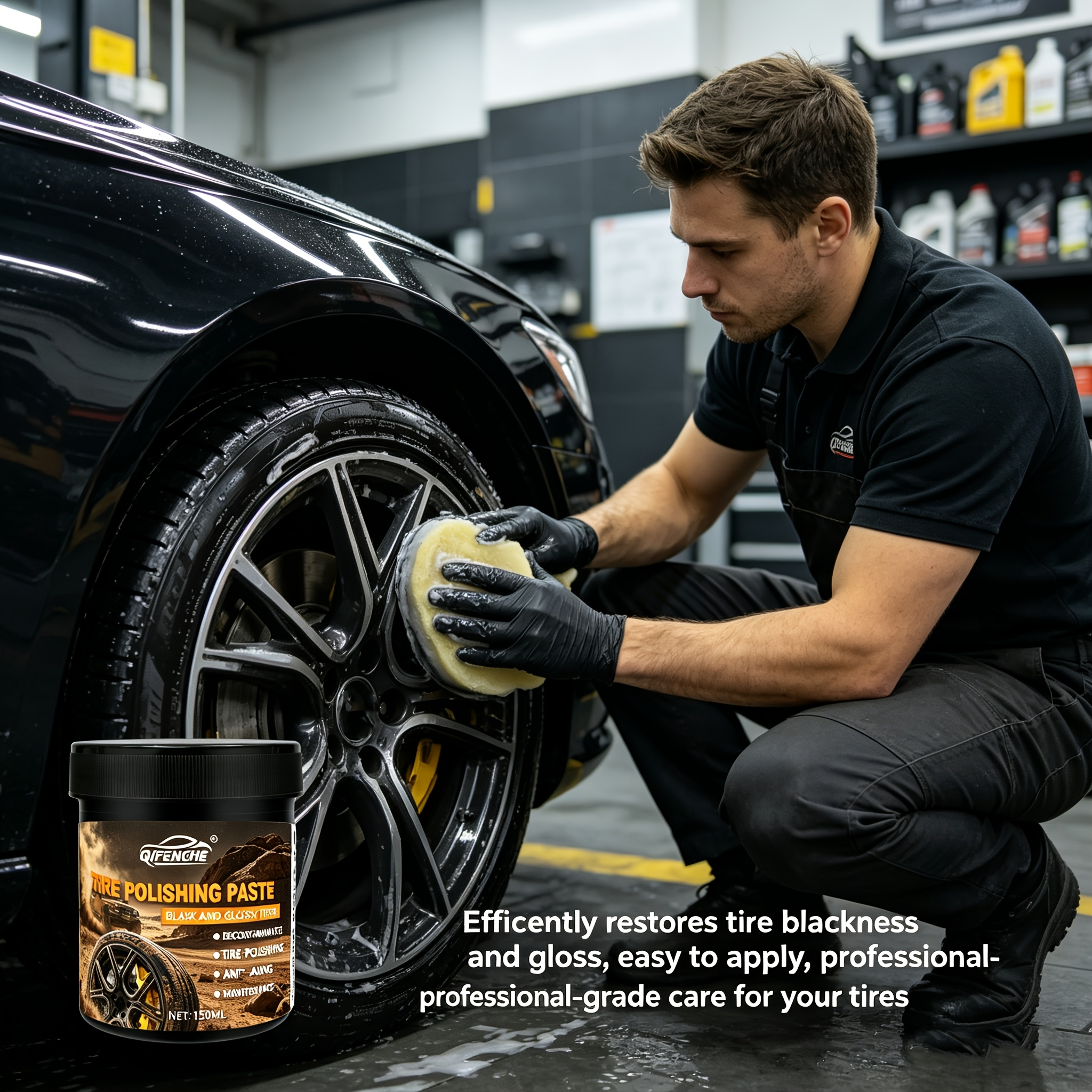 Car Tire Polish Paste Kit - Hi - огляд і ціна Wax Applicator Pad