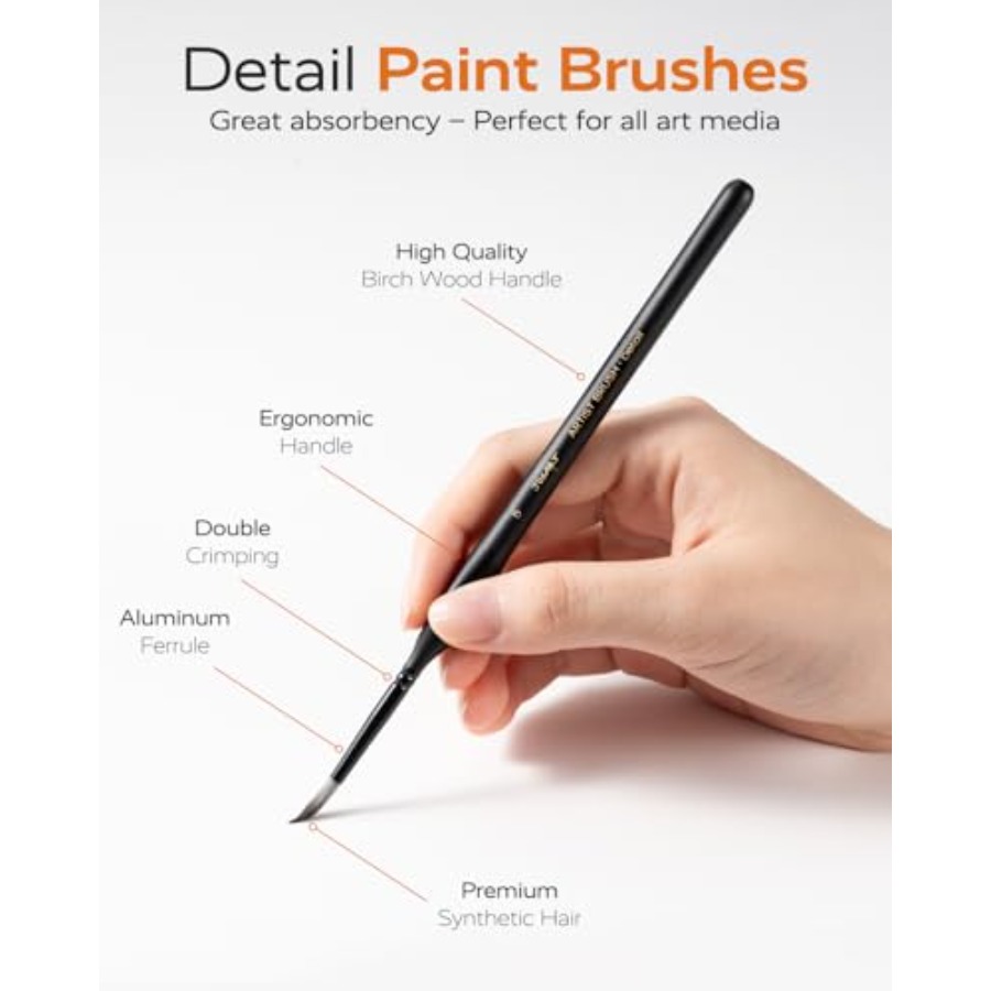 Detail Paint Brushes Set, 12 P - огляд і ціна Detailing Brush Set