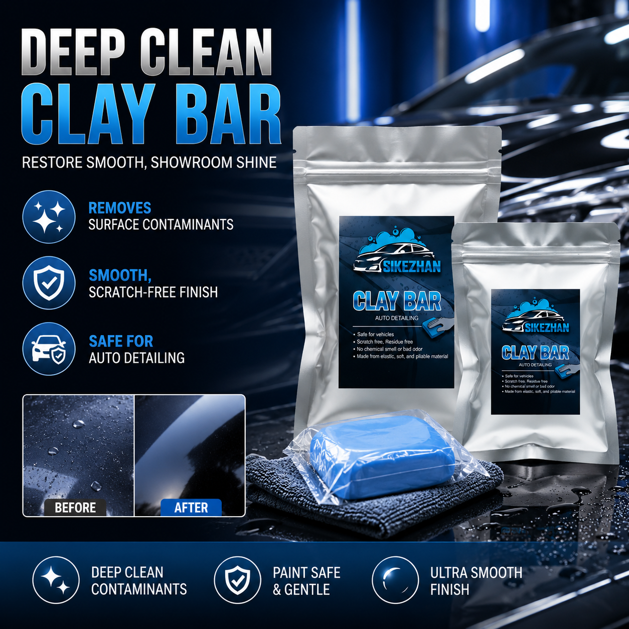 SIKEZHAN Magic Car Clay Bar fo - огляд і ціна Clay Bar Lubricant