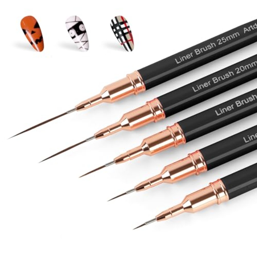 Metallic Nail Art Pens, Liner  - огляд і ціна Detailing Brush Set