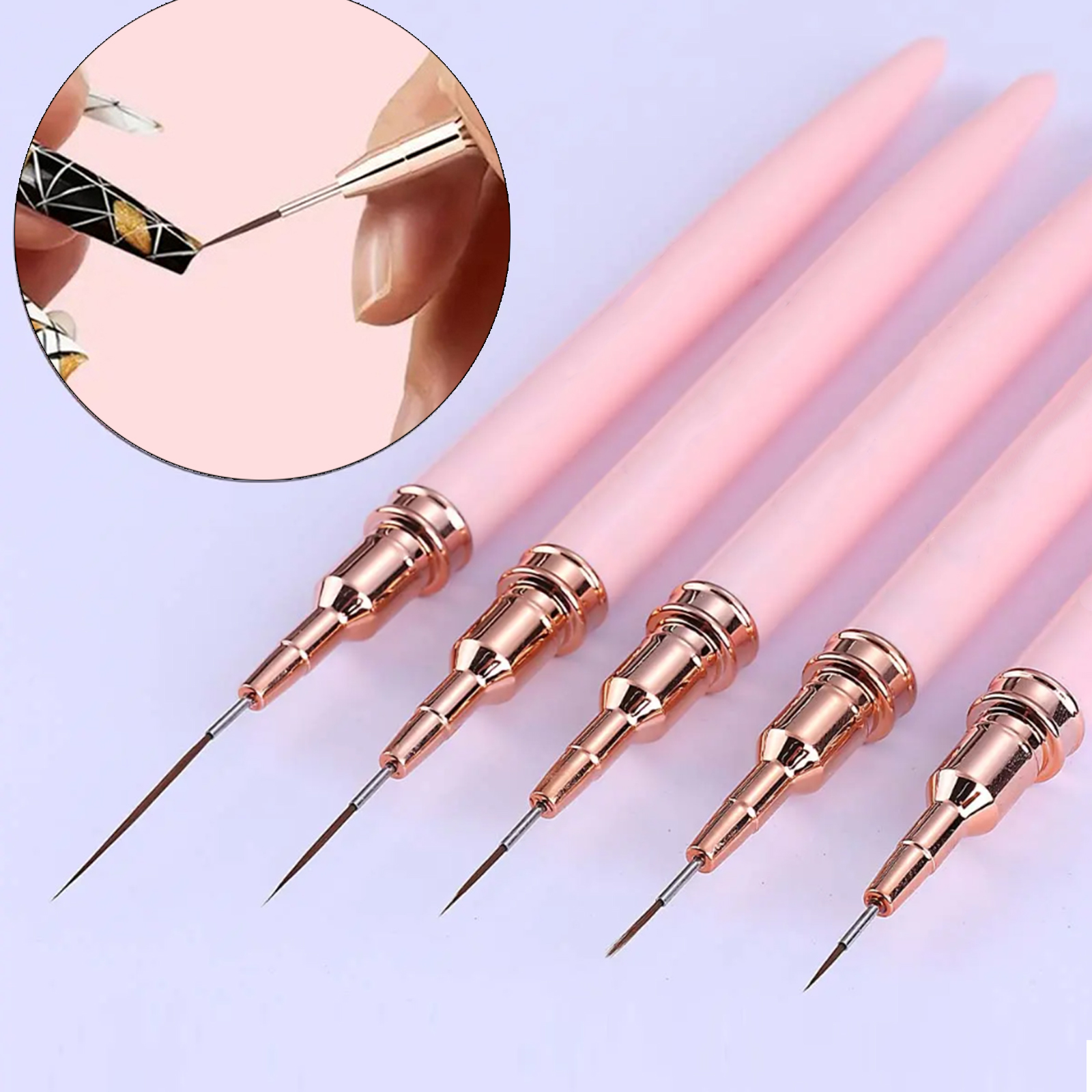 5-Piece Nail Art Pen Set, Ultr - огляд і ціна Detailing Brush Set