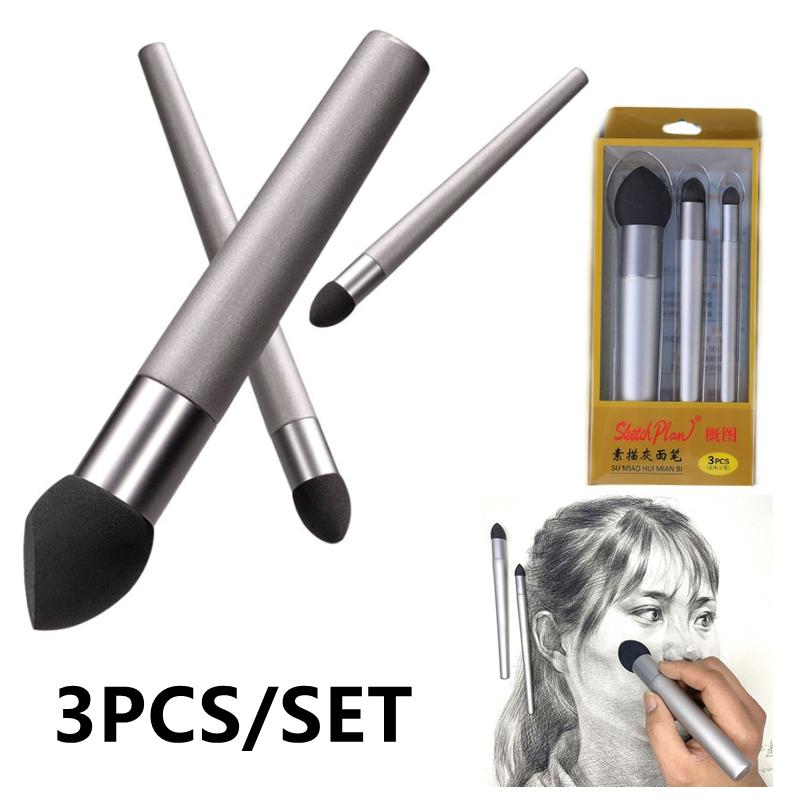 3Pcs Sketch Pen Brush Sponge W - огляд і ціна Detailing Brush Set