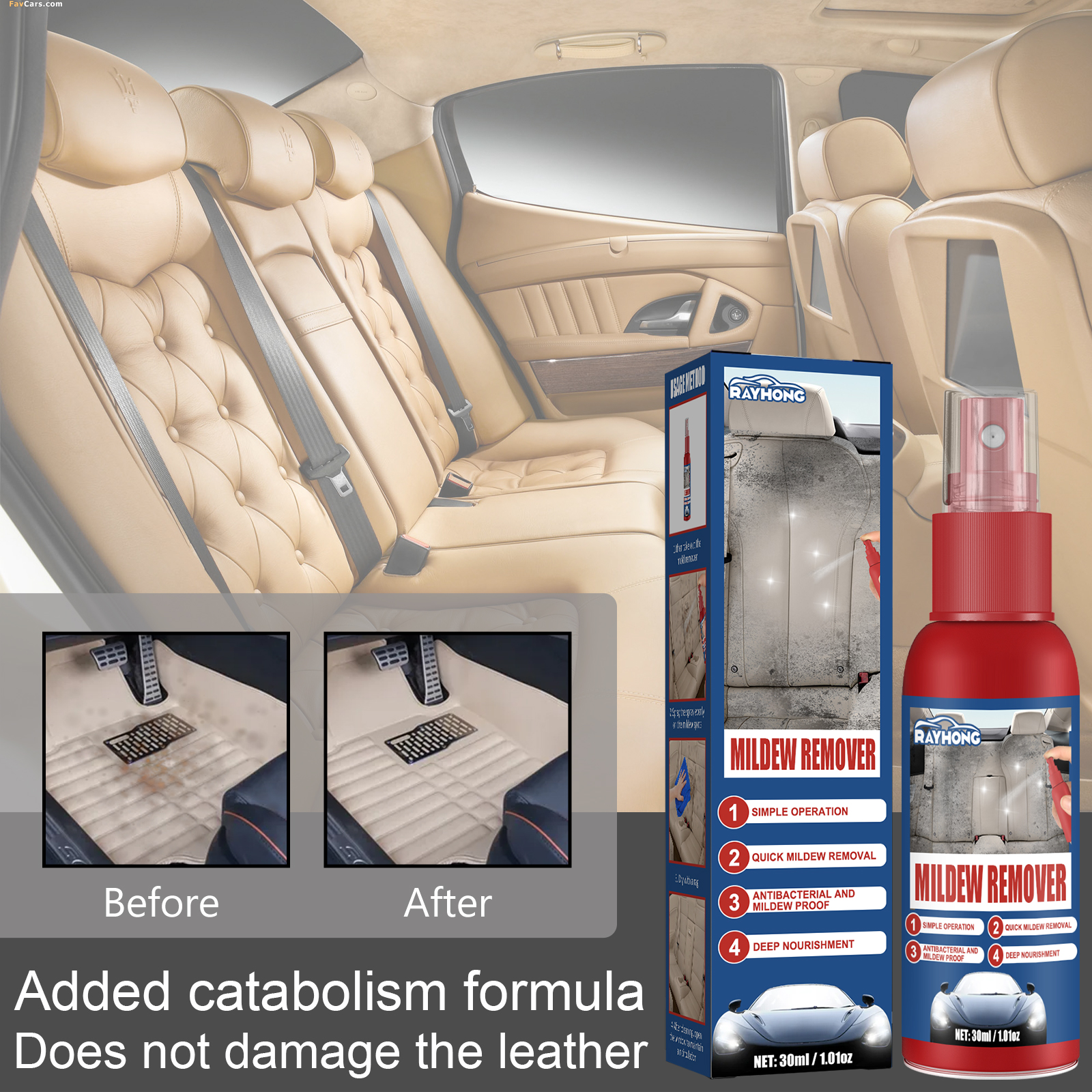 Car Mildew Remover Spray Multi - огляд і ціна Seat Cleaner Fabric